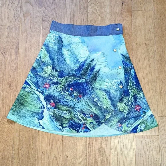 John Wolf Wrap Skirt Goldrush Mountain HANDMADE - Picture 1 of 8